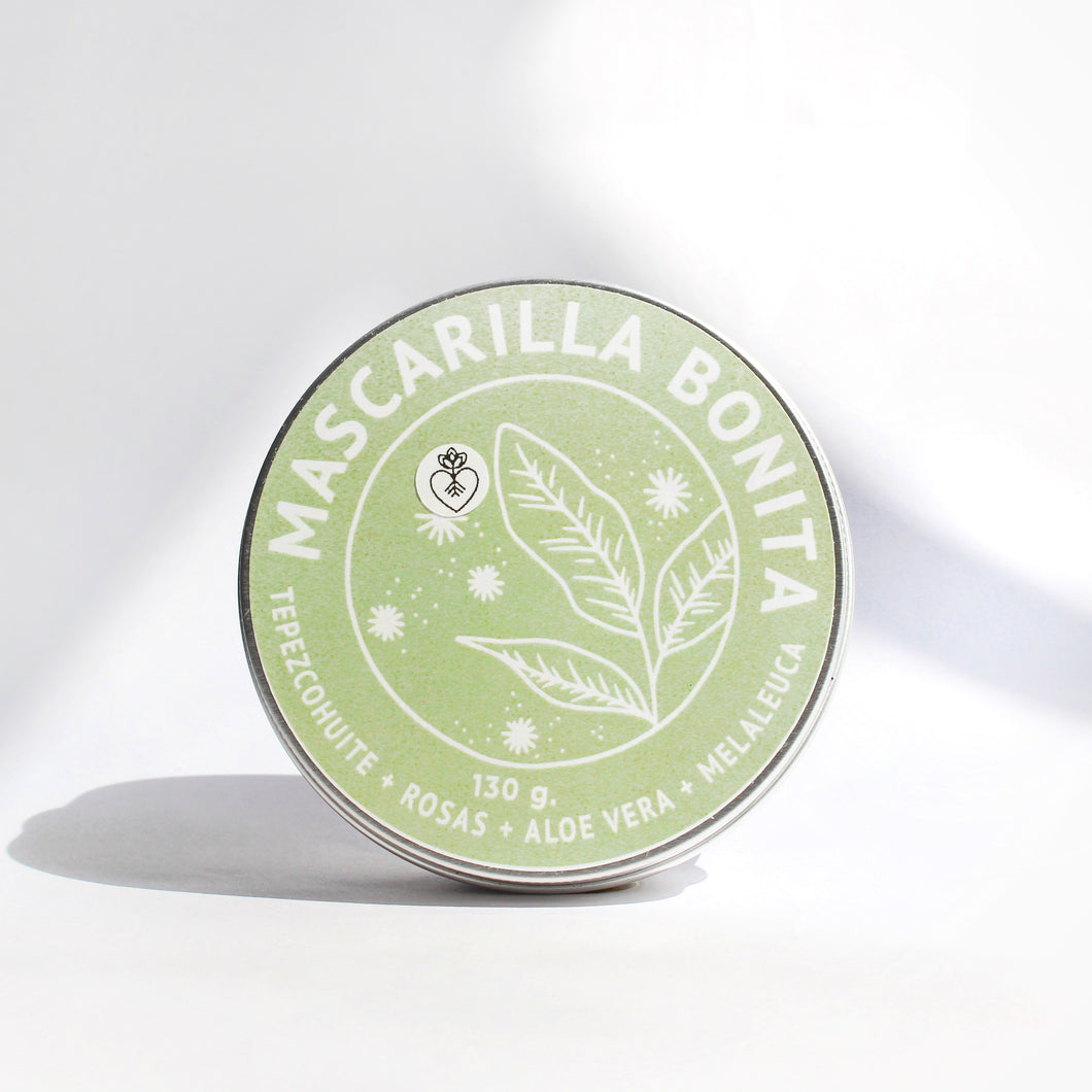 Mascarilla Bonita | Facial y corporal | Tepezcohuite, rosas y aceites botánicos